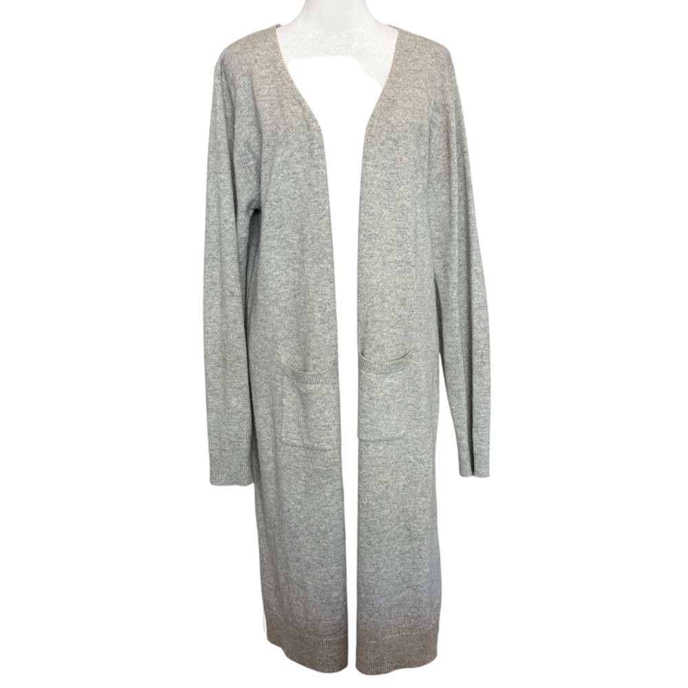 Elodie Wool Blend Sweater Size XL Open Front Cardigan Lightweight